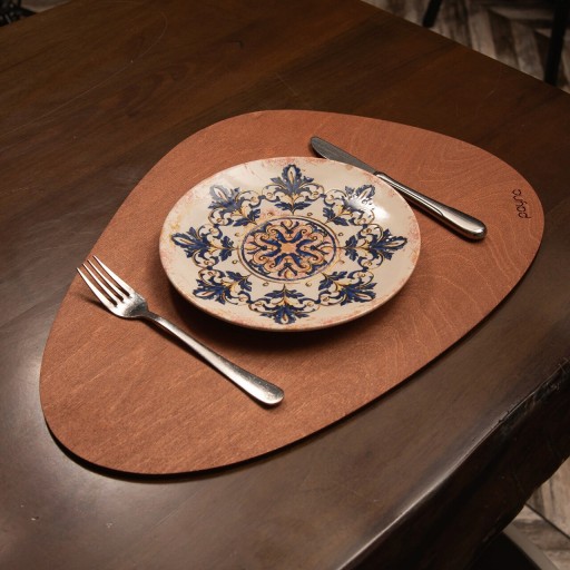 Set suporturi pentru farfurie, Payna, 790PYN1128, Lemn , Produs lucrat manual, Roz