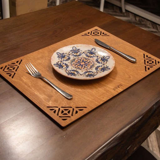Set suporturi pentru farfurie, Payna, 790PYN1106, Lemn , Produs lucrat manual, Maro