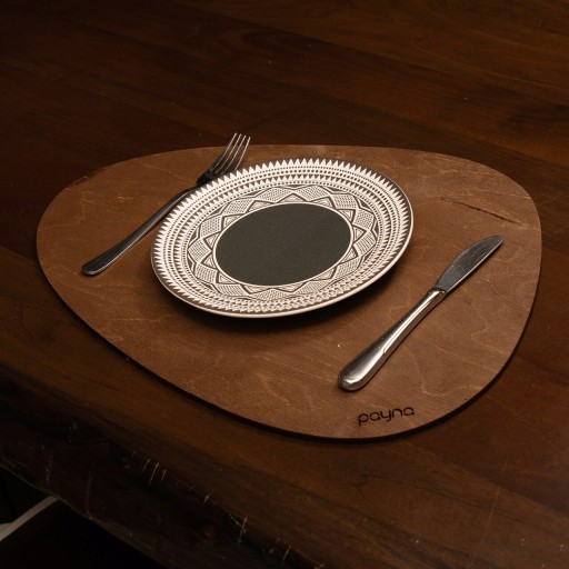 Set suporturi pentru farfurie, Payna, 790PYN1166, Lemn , Produs lucrat manual, Wenge