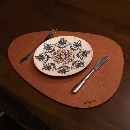 Set suporturi pentru farfurie, Payna, 790PYN1168, Lemn , Produs lucrat manual, Roz