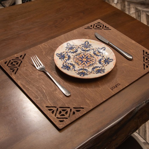 Set suporturi pentru farfurie, Payna, 790PYN1148, Lemn , Produs lucrat manual, Wenge