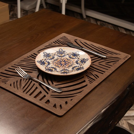 Set suporturi pentru farfurie, Payna, 790PYN1171, Lemn , Produs lucrat manual, Wenge