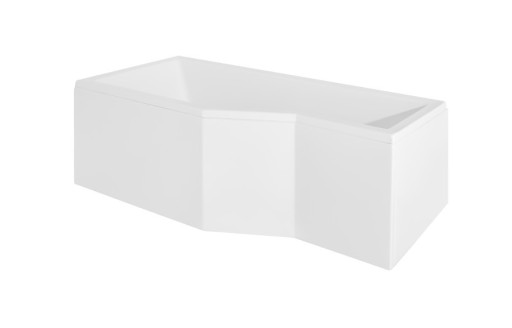 Cada baie asimetrica Besco Integra 150x75cm  acril  orientare stanga