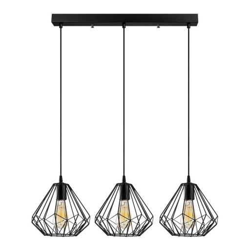 Lustră neagră cu abajur din metal Diamond – Opviq lights