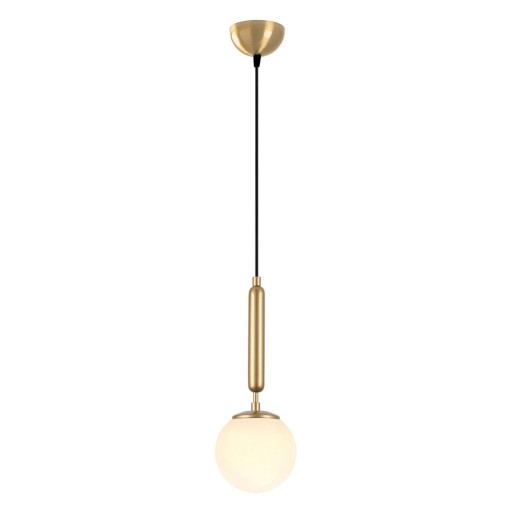 Lustră aurie cu abajur din sticlă ø 15 cm King – Opviq lights