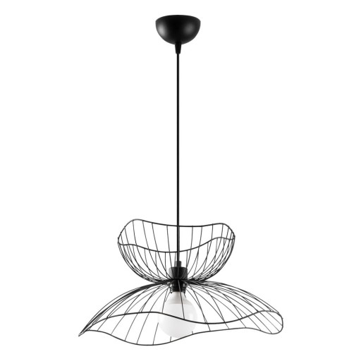 Lustră neagră cu abajur din metal ø 50 cm Farac – Opviq lights