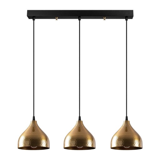 Lustră neagră/aurie cu abajur din metal Tattoo – Opviq lights