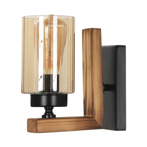 Aplică de perete neagră/în culoare naturală Linda – Opviq lights