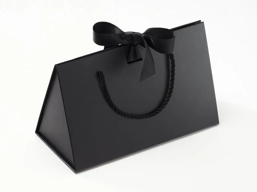 Punga cadou Folda BoxBag Medium cu fundita  Black