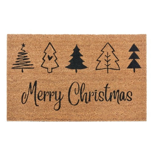Covoraș de intrare din fibre de nucă de cocos 45x75 cm cu model de Crăciun – Hanse Home