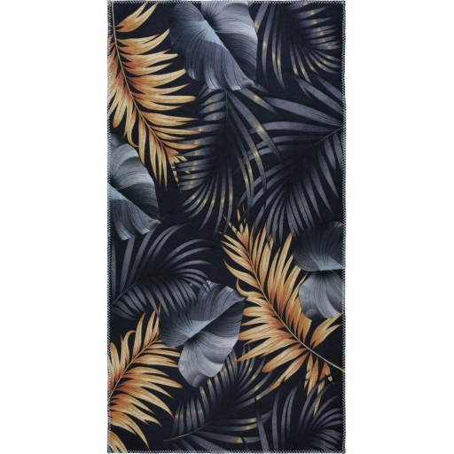 Covor albastru închis/auriu lavabil 80x150 cm Midnight Leaves – Vitaus