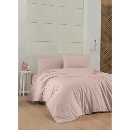 Lenjerie de pat roz/maro din bumbac ranforcé pentru pat dublu 200x200 cm – Mijolnir