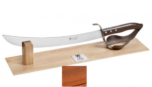 Sabie sabrare sampanie Claude Dozorme Design cu maner de lemn de trandafir  garda bronz  stand mahon
