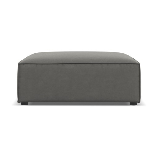 Taburet gri cu tapițerie din catifea Jodie – Micadoni Home