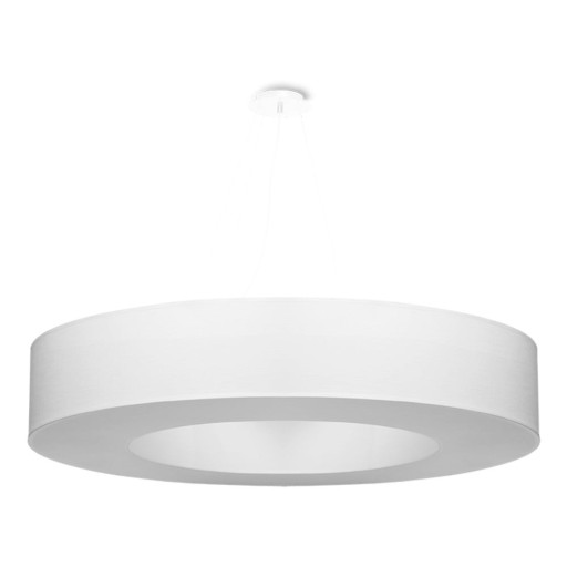 Lustră albă cu abajur textil ø 90 cm Galata – Nice Lamps