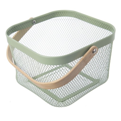 Coș de depozitare din sârmă din metal 24,5x24,5x30 cm Greenish – Orion