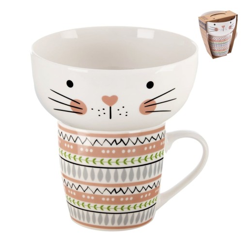 Set cană și bol 2 buc. din porțelan 350 ml – Orion
