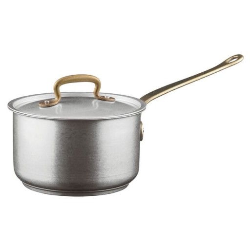 Cratita cu coada si capac Sambonet 1965 Vintage  inductie  d16cm  1.9 litri  inox vintage