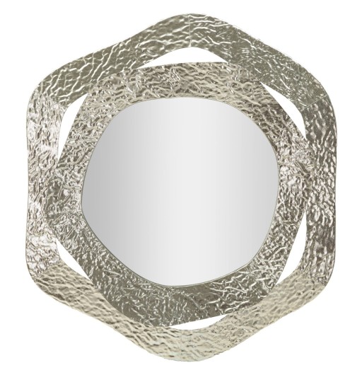 Oglinda decorativa Aury, Mauro Ferretti, 66x75 cm, metal/oglinda, argintiu