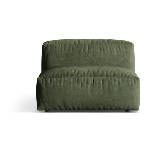 Modul pentru canapea modulară verde cu tapițerie din catifea (de mijloc) Martina – Micadoni