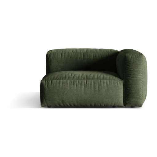 Modul pentru canapea modulară verde cu tapițerie din catifea (cu colț pe partea dreaptă) Martina – Micadoni