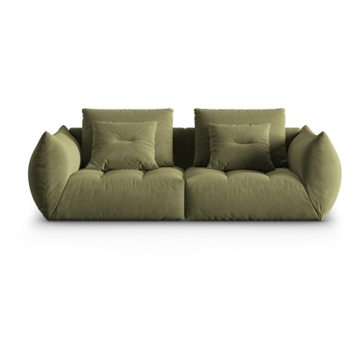 Canapea verde-deschis cu tapițerie din catifea 232 cm Bloom – Micadoni