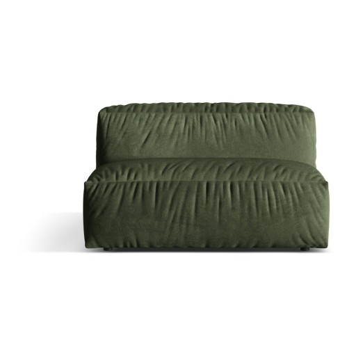 Modul pentru canapea modulară verde cu tapițerie din catifea (de mijloc) Martina – Micadoni