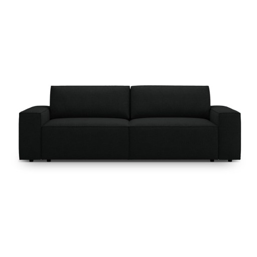 Canapea neagră extensibilă cu tapițerie din țesătură bouclé 247 cm Jodie – Micadoni Home