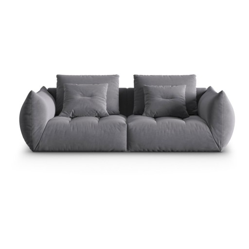 Canapea gri închis cu tapițerie din catifea 232 cm Bloom – Micadoni