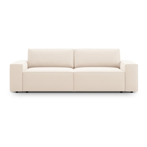 Canapea bej extensibilă/cu spațiu de depozitare cu tapițerie din catifea 247 cm Jodie – Micadoni