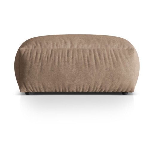 Taburet modular maro deschis cu tapițerie din catifea Martina – Micadoni