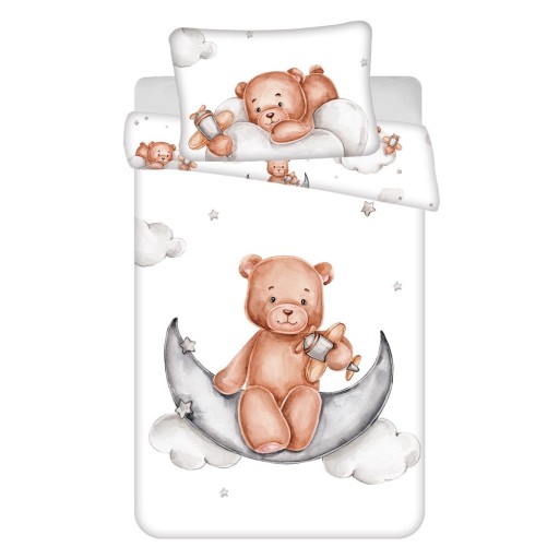 Lenjerie de pat pentru copii din bumbac pentru pătuț 100x135 cm Medvídek "Plane" – Jerry Fabrics