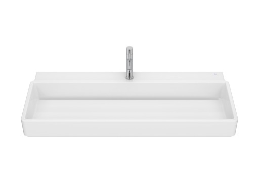 Lavoar Roca Tura 100x43cm  fara orificiu preaplin  alb