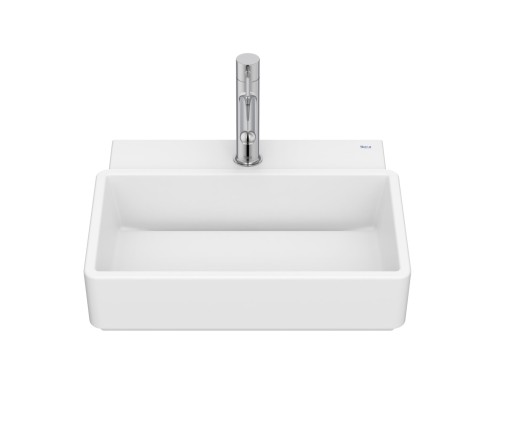 Lavoar Roca Tura Compact 45x36cm  fara orificiu preaplin  alb mat