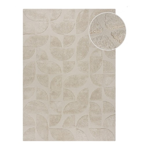 Covor crem țesut manual din bumbac 200x290 cm Ada Arch Geo – Flair Rugs