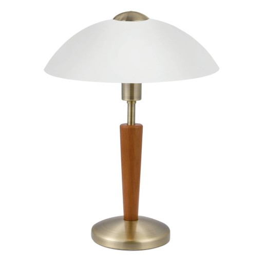 Veioză gri/maro cu intensitate reglabilă cu abajur din sticlă (înălțime 35 cm) SOLO 1 – EGLO