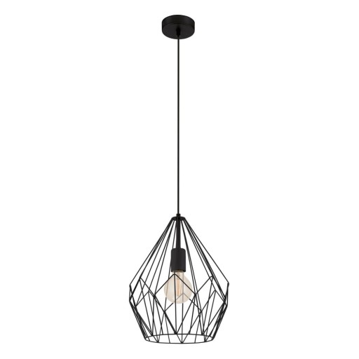 Lustră neagră cu abajur din metal ø 31 cm CARLTON – EGLO