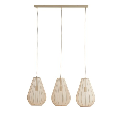 Lustră bej cu abajur din sticlă Itela – Light & Living