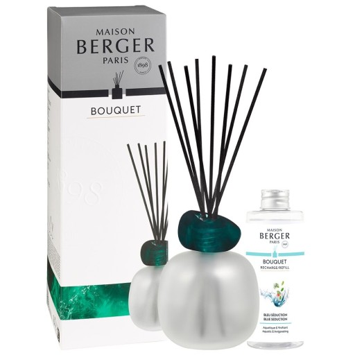 Difuzor parfum camera Maison Berger Mineral Givre-Emeraude cu parfum Blue Seduction 180ml