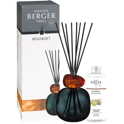 Difuzor parfum camera Maison Berger Mineral Noir-Ambre cu parfum Terre Sauvage 180ml