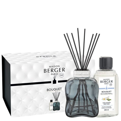 Difuzor parfum camera Maison Berger Cosy Blue cu parfum Musc Cocoon 200ml