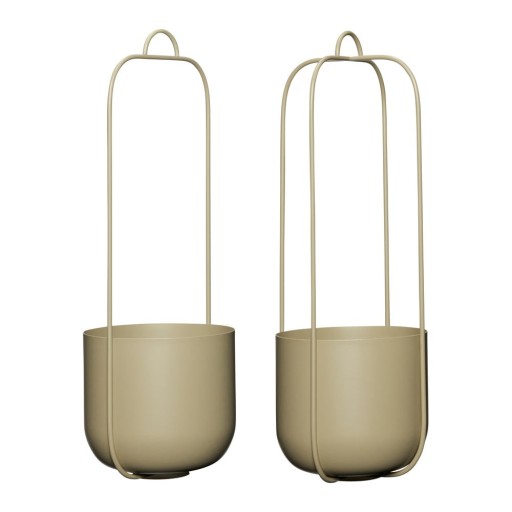 Ghivece decorative 2 buc. din metal de agățat / de perete ø 16 cm Lotus – Hübsch