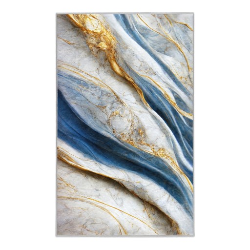 Covor albastru lavabil 120x180 cm Golden Spill – Mila Home