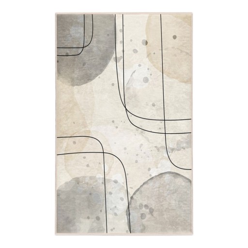 Covor gri/crem lavabil 80x150 cm Simple Lines – Mila Home