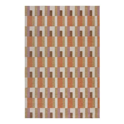 Covor portocaliu/în culoare naturală 155x230 cm Riley Block Geo – Flair Rugs