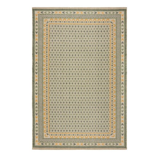 Covor verde din amestec de iută 160x230 cm Mara Jute Border – Flair Rugs