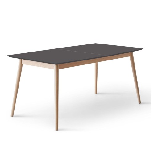 Masă de dining extensibilă cu blat negru cu blat suplimentar 90x165 cm Meza – Hammel Furniture