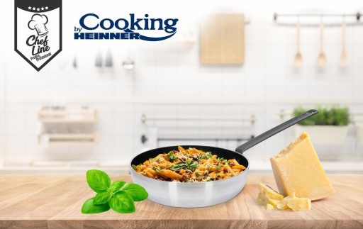 Tigaie profesionala Wok, Cooking by Heinner, 30x8 cm, aluminiu presat