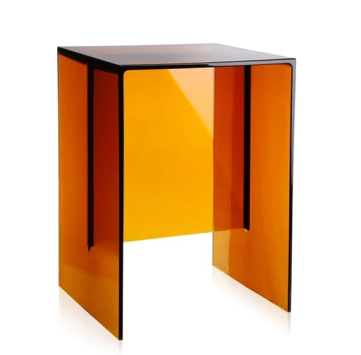 Taburet Kartell Max-Beam  design Ludovica & Roberto Palomba  27x33cm  h 47cm  ambra transparent