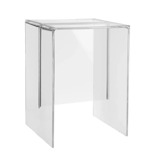 Taburet Kartell Max-Beam  design Ludovica & Roberto Palomba  27x33cm  h 47cm  transparent